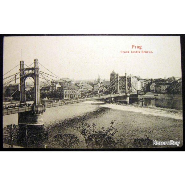 Carte postale ancienne, Le point Fran�ois-Joseph de Prague 1900's