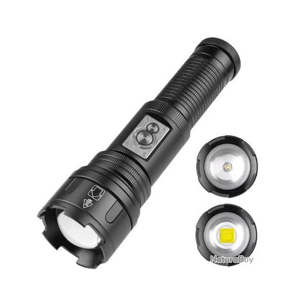 Lampe rechargeable avec zoom et baton circulation