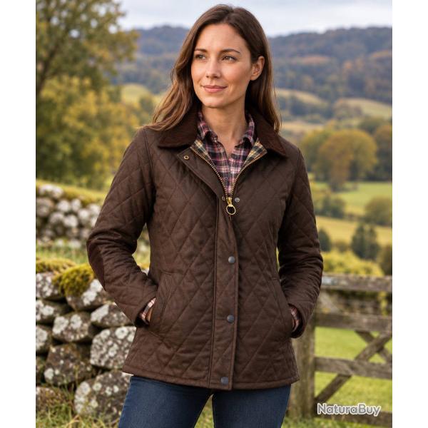 Veste matelass�e Huil�e  Zara Femme Marron