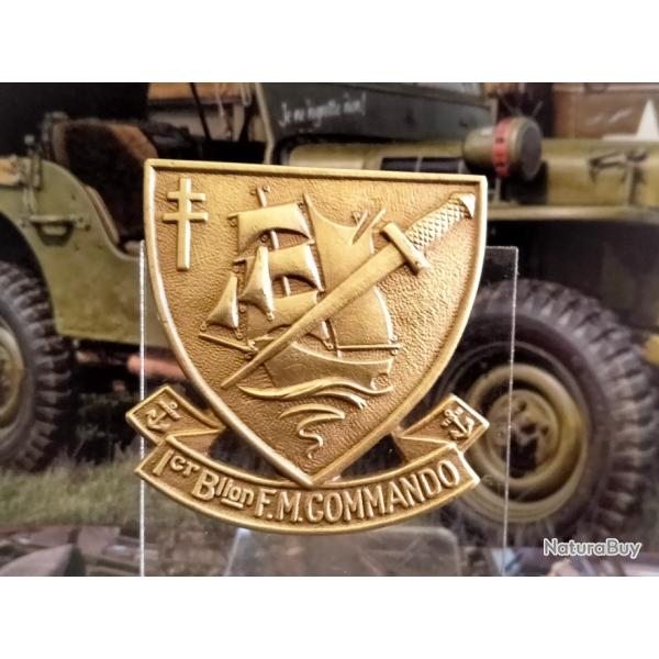 Insigne du 1� Bataillon FM Commando WW2 Reproduction