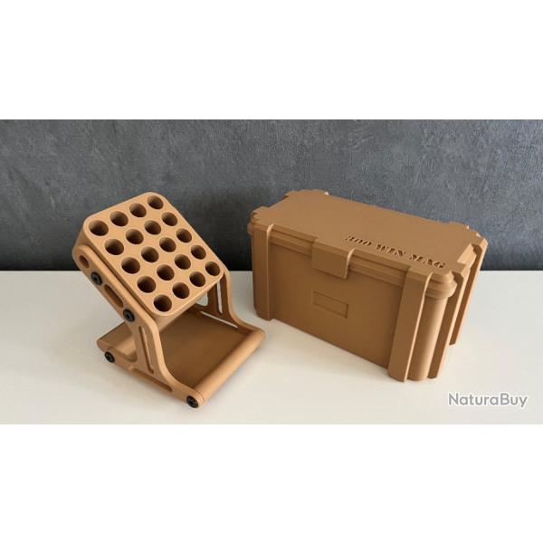 Boite de transport 300 Win Mag + Pr�sentoir � munitions 300 Win Mag