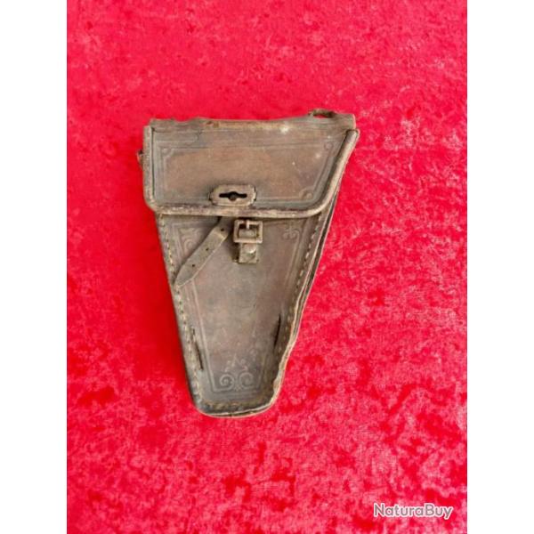 Trousse pour v�lo en cuir ouvrag�