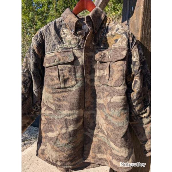 Tenue compl�te camo chasse hiver en laine (id�ale chasse � l'arc )