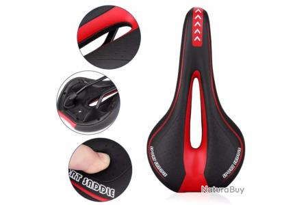 Selle de Vélo Gel Confortable et Étanche pour VTT - Noir - Sport
