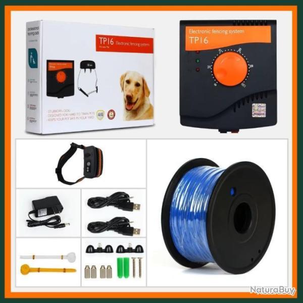 PACK ANTI-FUGUE POUR CHIEN COLLIER �LECTRIQUE ET CL�TURE 5 MODES D'APPRENTISSAGE LIVRAISON OFFERTE