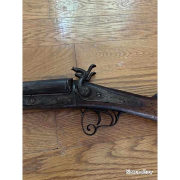 Ancien fusil � broche  calibre 16