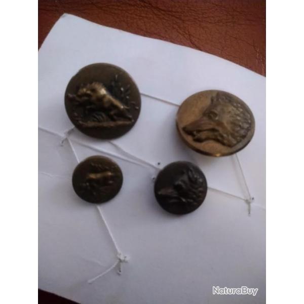 Lot de bouton v�nerie ancien