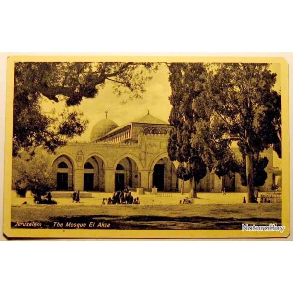Carte postale ancienne, J�rusalem, Jerusalem - the Mosque El Aksa 1900's