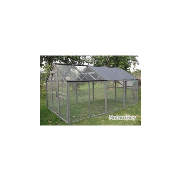 Poulailler enclos grillag� enclos avec toit parc poule clapier chatiere avis cielterre-commerce
