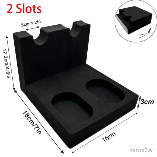 Pr�sentoir pour arme de poing en mousse EVA - Mod�le C 2 emplacements