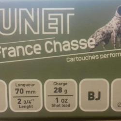 Cartouches TUNET FRANCE CHASSE Cal. 20 70 28G BJ