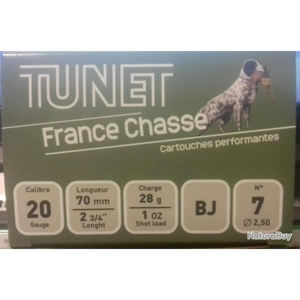Cartouches TUNET FRANCE CHASSE Cal. 20 70 28G BJ