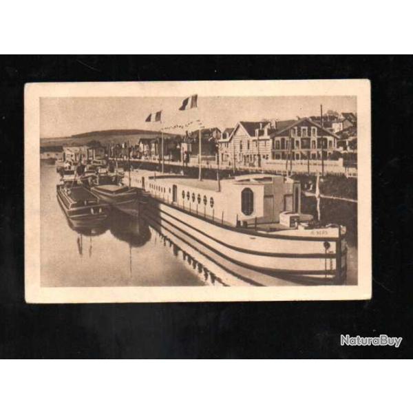 appel en faveur des bateliers mobilis�s carte postale ancienne