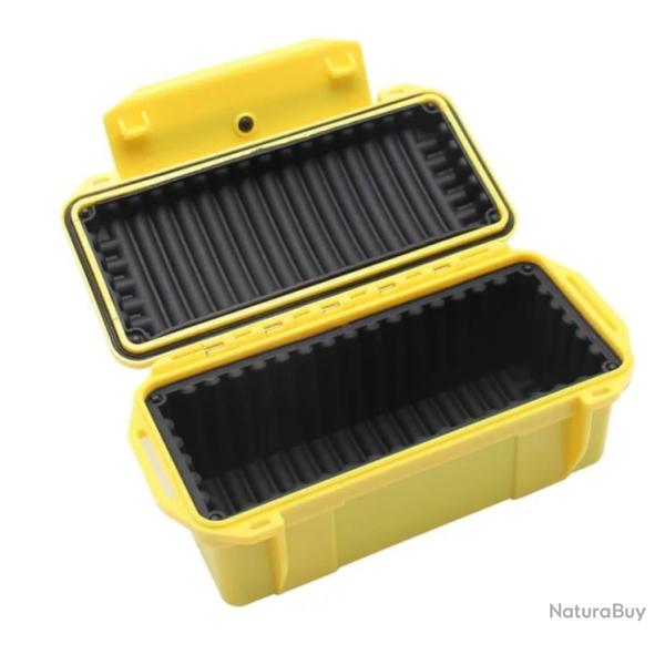 Bo�te � Munitions �tanche Antichoc ABS Rangement S�curis� pour Balles et Accessoires de Chasse Jaune