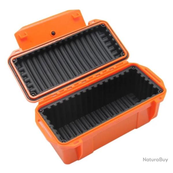 Bo�te � Munitions �tanche Antichoc ABS Rangement S�curis� pour Balles Accessoires de Chasse Orange