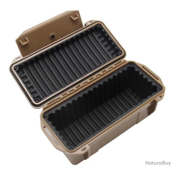Bo�te � Munitions �tanche Antichoc ABS Rangement S�curis� pour Balles Accessoires de Chasse Tan