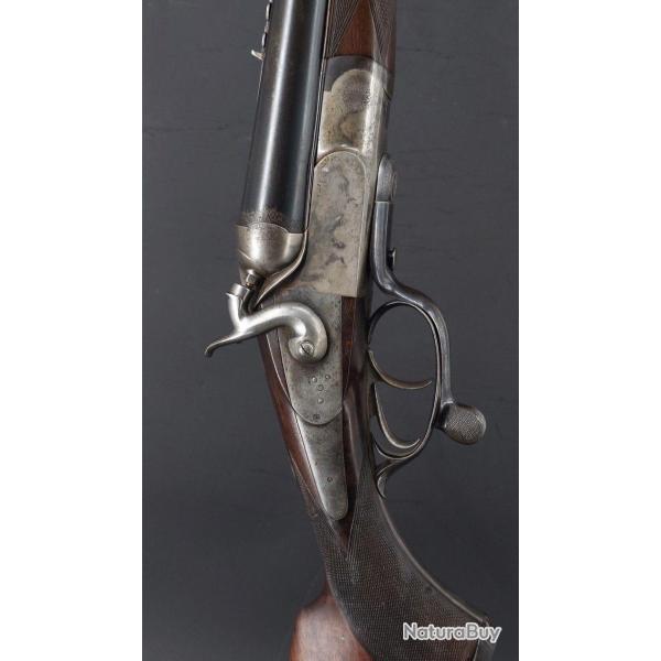 IMPOSANT FUSIL CHASSE CANARDIER A PLATINES CALIBRE 8 PAR GALAND - FRANCE BELGIQUE XIX� France Tr�s b