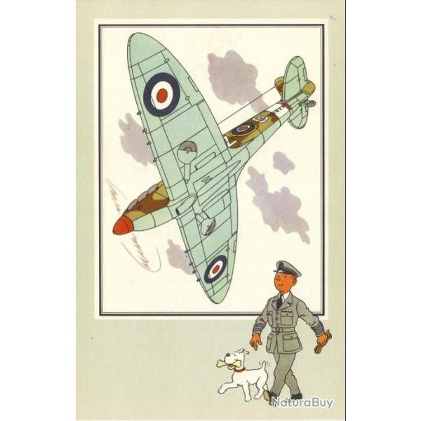 SPITFIRE VICKERS 1936 RAF VOIR SAVOIR CHEQUE TINTIN par Herg� N�6 Collector?
