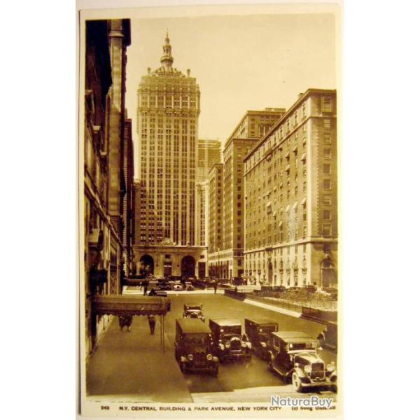 Carte postale ancienne New York - city building & park avenue 1900's