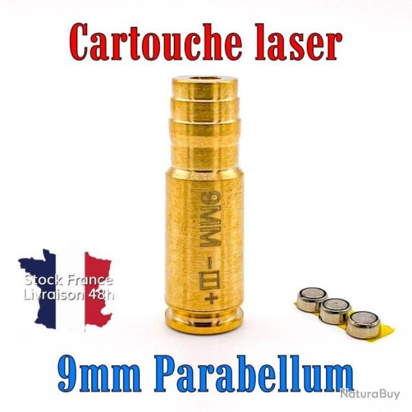 Cartouche laser de r�glage calibre 9mm 9x19 mod�le long - Envoi rapide depuis la France