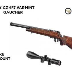 Pack CZ 457 VARMINT GAUCHER , lunette 4-16x50, silencieux 1/2x20 UNF