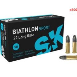 MUNITIONS SK CALIBRE 22LR BIATHLON SPORT 40gr - 2.6g x500 