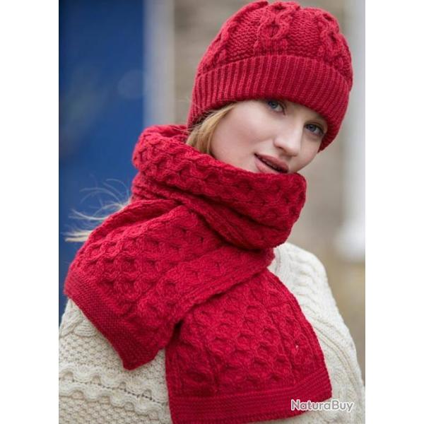 Bonnet rouge pure laine m�rinos extra doux  rouge