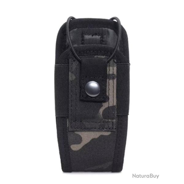 �tui Tactique Ext�rieur pour Talkie-Walkie - Protection Molle Durable et Polyvalente Camouflage Noir