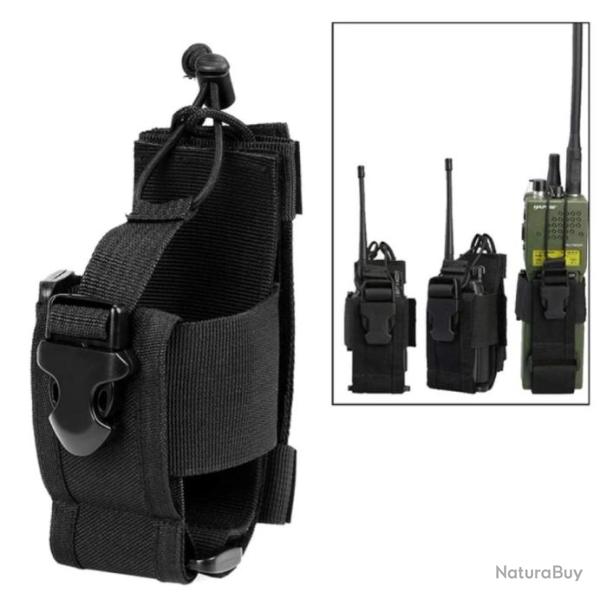 �tui Tactique R�glable pour Talkie-Walkie - Syst�me Molle en Nylon 600D Noir
