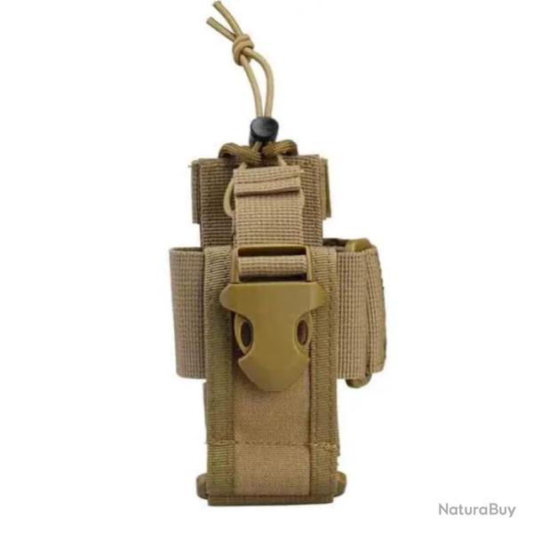 �tui Tactique R�glable pour Talkie-Walkie - Syst�me Molle en Nylon 600D Tan