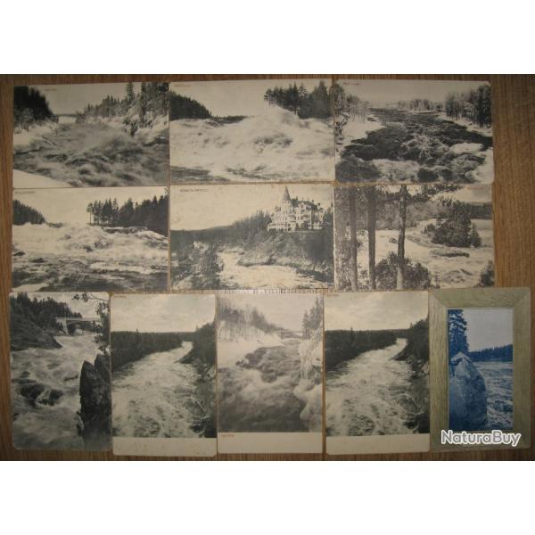 Carte postale ancienne, 11 pices, Suomi - Finlande Imatra, Wallinkoski, Koski ja Hotelli 1900's