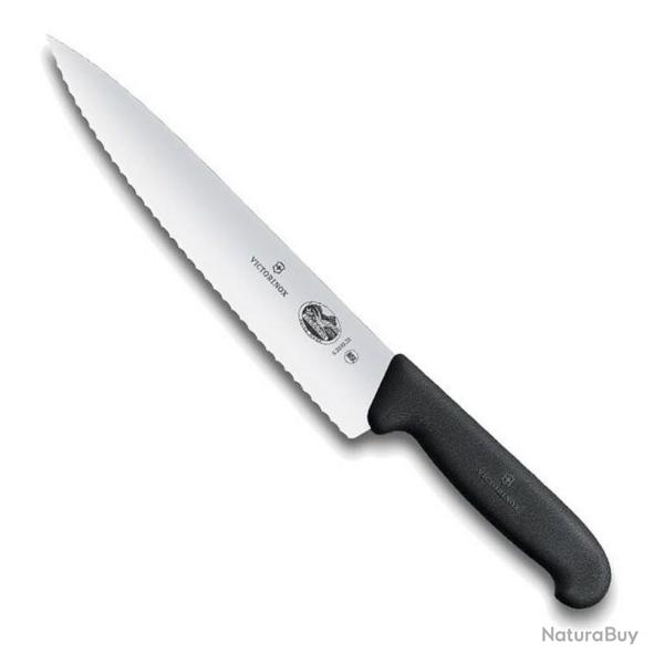 Couteau d�couper/cuisine � dents, Long. lame 25 cm [Victorinox]