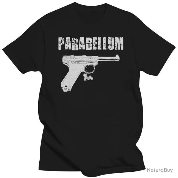 T shirt Luger Parabellum 9mm noir Noir
