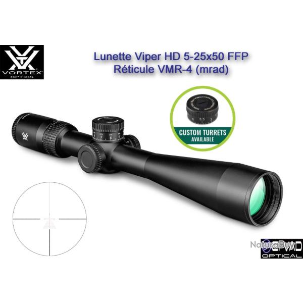 Lunette VORTEX Viper HD 5-25x50 FFP - R�ticule VMR-4 Mrad