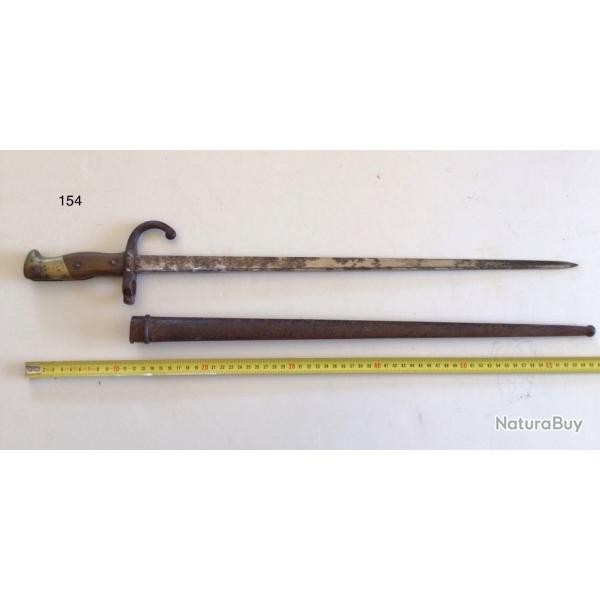 FRANCE - BA�ONNETTE-�P�E GRAS mod�le1874 Fabriquant priv� L. DENY PARIS 1880.  #154