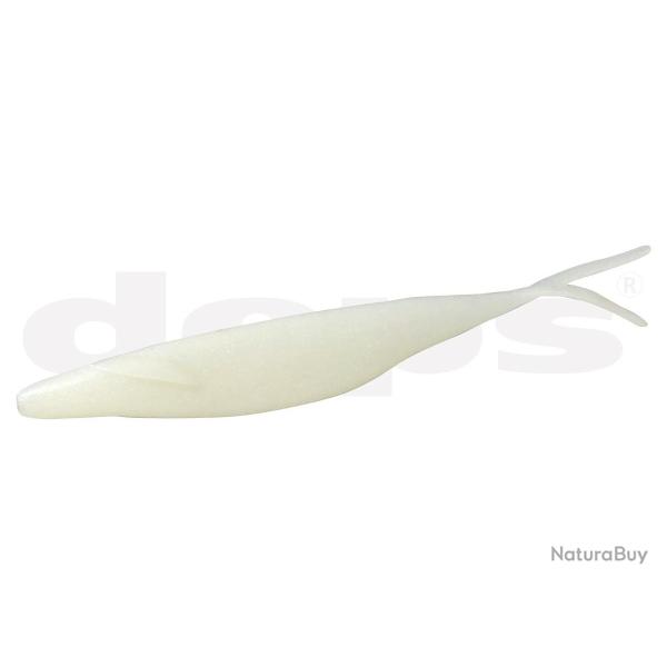 Leurre Souple Deps Sakamata Shad 2,5" - 6,3cm 6,3cm 1,3g par 12 #39 - Pearl White
