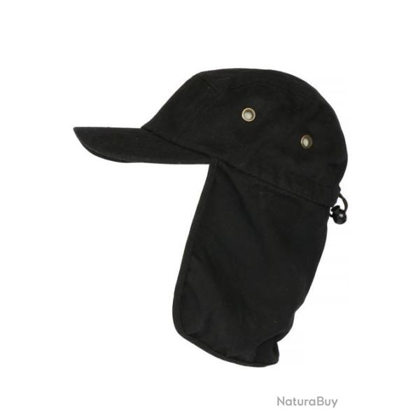 Casquette Protege Nuque Noire en Coton Saharienne Nedeyv Taille unique Noir