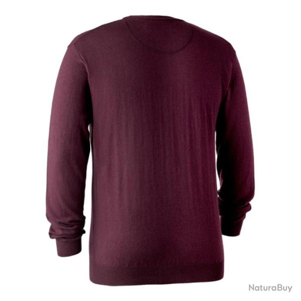 destockoctobre Pull en tricot � col rond Kingston violet deerhunter