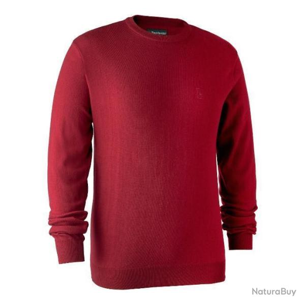 destockoctobre Pull en tricot � col rond Kingston rouge Deerhunter taille 3xl