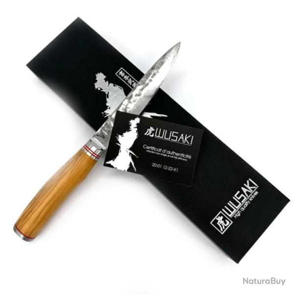 COUTEAU de d�coupe polyvalent avec manche d'olivier 12cm WUSAKI