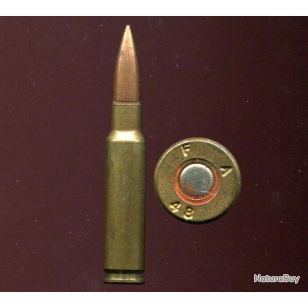 7.62 x 49 Exp�rimental Pr�-NATO - TRES RARE - Frankford Arsenal 1948 - marquage : F A 48