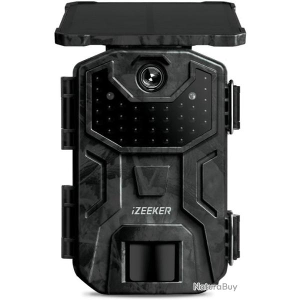 Cam�ra de Chasse Solaire 2,7K/1520P 30fps 36MP Nocturne 940 nm LED IP66 �tanche Surveillance Noir