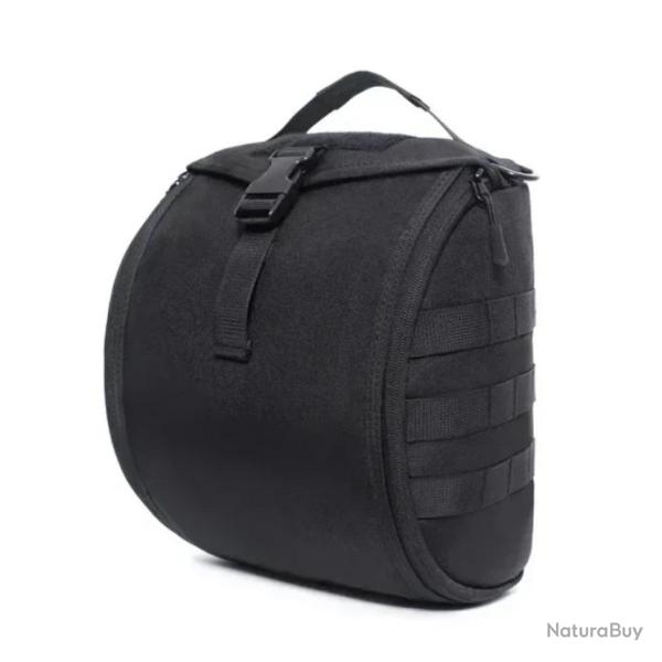 Sac Tactique pour Casque avec Syst�me MOLLE et Boucle � D�gagement Rapide Noir