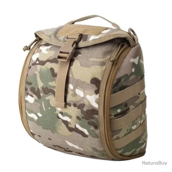 Sac Tactique pour Casque avec Syst�me MOLLE et Boucle � D�gagement Rapide Camouflage