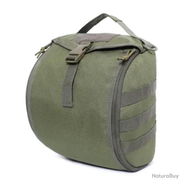Sac Tactique pour Casque avec Syst�me MOLLE et Boucle � D�gagement Rapide Vert