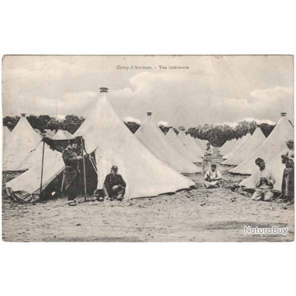CPA MILITARIA  -  CAMP D'AUVOURS  -  VUE INT�RIEURE