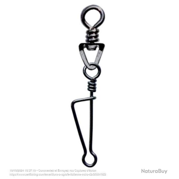 Sert �merillons � agrafe italienne noir 4