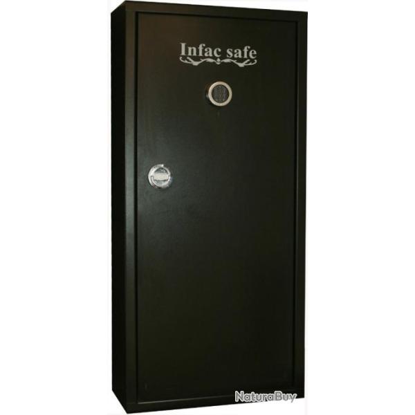 Armoire forte INFAC CLASSIC 14 armes - 11 avec lunette + 3 dans la porte !! SERRURE �LECTRONIQUE !!