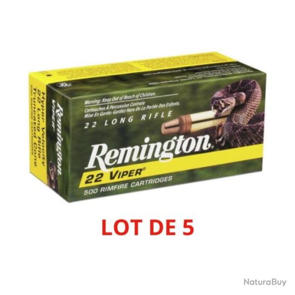 Lot de 5 Boites - Cart rem c/22lr viper hyper velocity 36gr (50) - PROMO SAISON