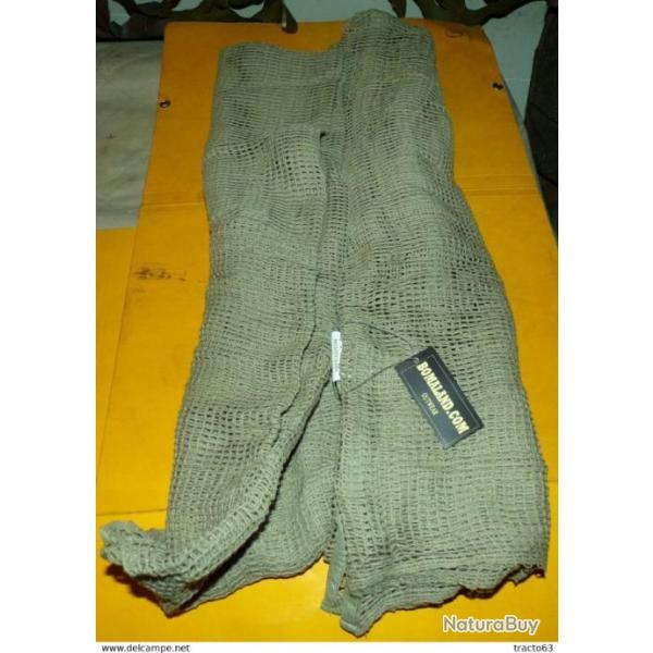 ECHARPE FILET CHECHE DE TYPE MILITAIRE DE TRADITION� DE L'ARMEE FRANCAISE DE COULEUR BEIGE�,100 % CO